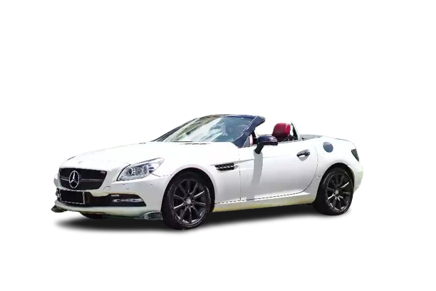 Mercy SLK White in Dark Red