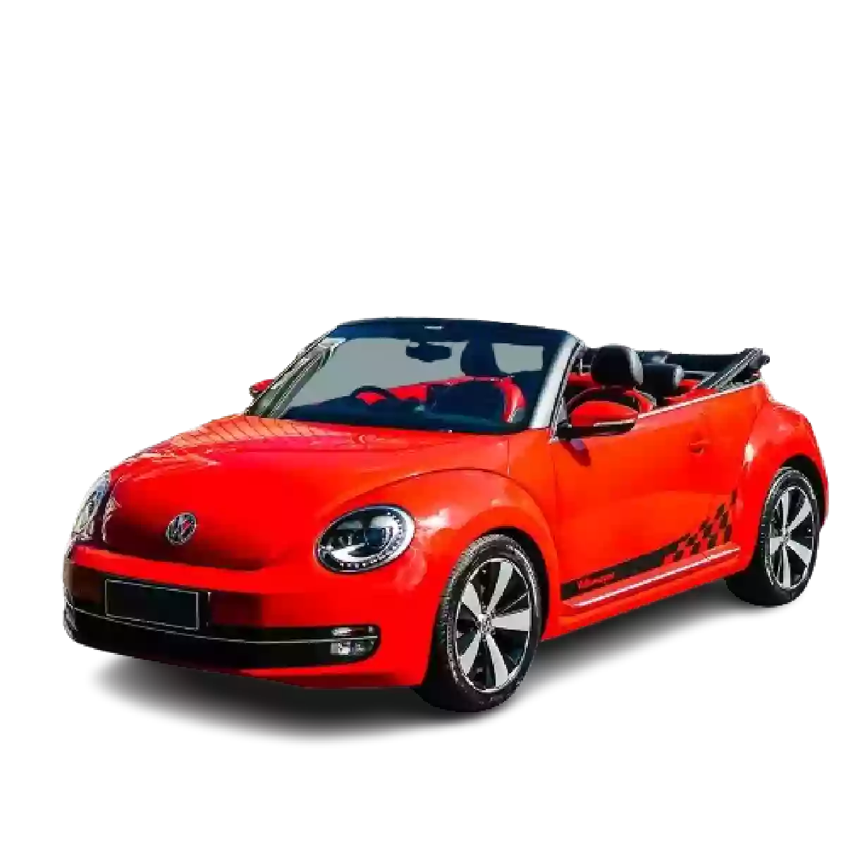 VW Beetle Red Cabriolet